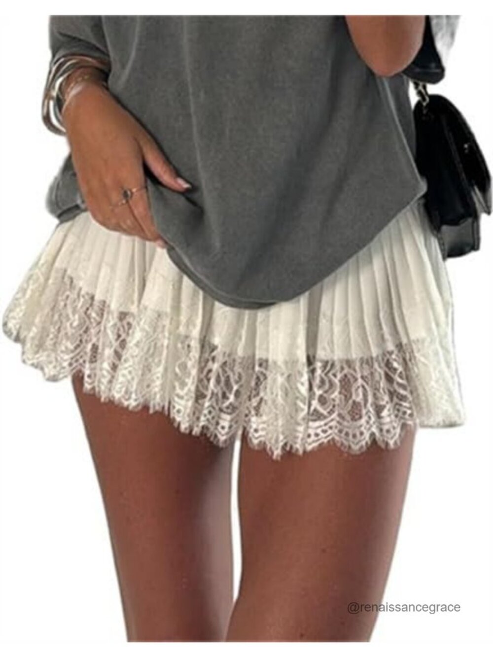 Women's Y2K Floral Lace Mini Skirt Fairy Mesh Ruffle Half Slip Layered